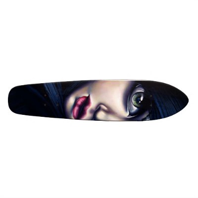 "And A Shadow Falls On Half Her Face"  Deck Skate Board by faticadesigns