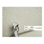 and alas and insolent postcard