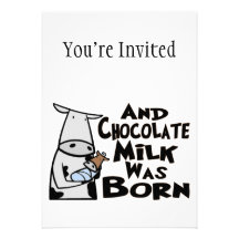 And Chocolate Milk Was Born Invitation