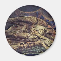 And Elohim Created Adam By William Blake Fridge Magnet