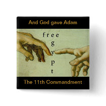 And God Gave Adam the 11th Commandment... Pinback Buttons