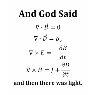 and god said [maxwell's equations] shirt
