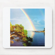 And God Set A Rainbow In The Sky Photo Design Mouse Pads