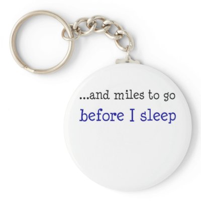 ...and miles to go before I sleep Key Chain by nrmann