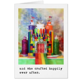 and she crafted happily ever after. Photography Greeting Card