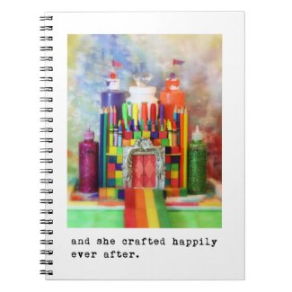 "and she crafted happily ever after" photography spiral notebooks