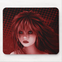 And So She Cries Gothic Art Mousepad