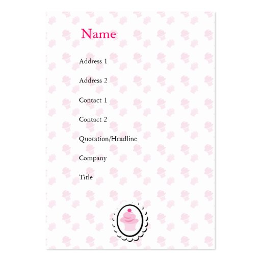 And the Cake was Pink and she was little Custom Business Card Templates