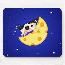 And the Cow Jumped Over the Cheese Moon Mouse Pads