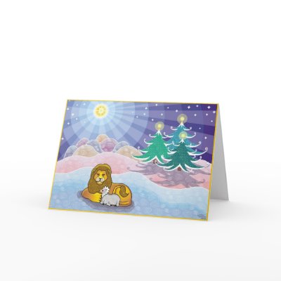And the Lion Shall Lay Down With the Lamb Card by bluemoonheron