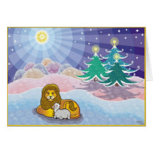 And the Lion Shall Lay Down With the Lamb Card