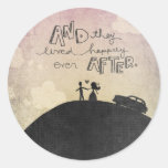 And They Lived Round Sticker