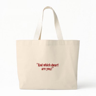 "And which dwarf are you?" Tote Bag by doodlematz