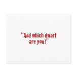 "And which dwarf are you?" Postcard