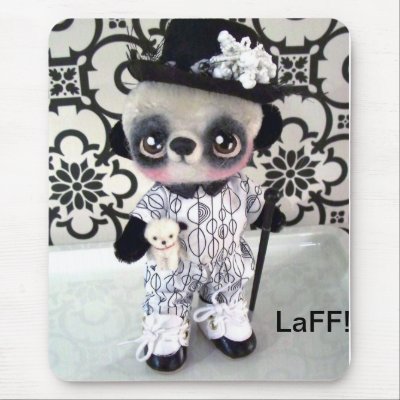 Anda Panda Anime Dapper panda Mouse Pad LaFF! by shellylampshire