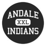 Andale - Indians - High School - Andale Kansas Round Sticker