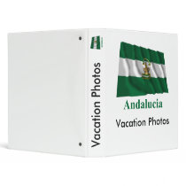 Andalucía waving flag with name binder