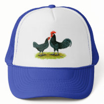 Andalusian Chickens hats by diane_jacky Andalusian Chickens hats