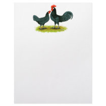 Andalusian Chickens letterhead by diane_jacky Andalusian Chickens letterhead