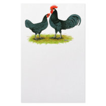 Andalusian Chickens Custom Stationery