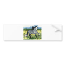 Andalusian Dapple Grey Horse Art Bumper Stickers