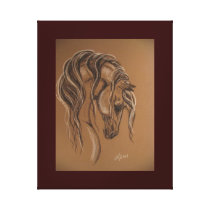 Andalusian Horse Sketch Gallery Wrap Canvas
