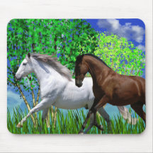 ANDALUSIAN HORSES RUNNING Mousepad