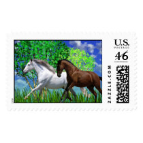 ANDALUSIANS RUNNING Postage Stamps
