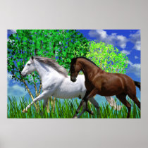 ANDALUSIANS RUNNING Poster