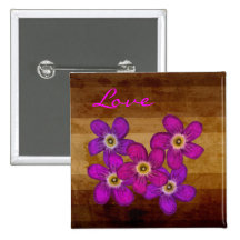 Andean Flowers II Pinback Buttons