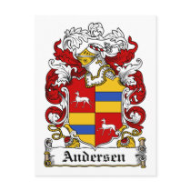 Andersen Family Crest Postcard