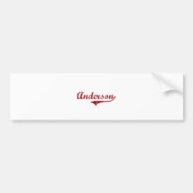 Anderson California Classic Design Bumper Sticker