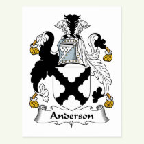 Anderson Family Crest Postcard