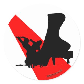 Anderson & Roe Piano Duo - set of stickers sticker