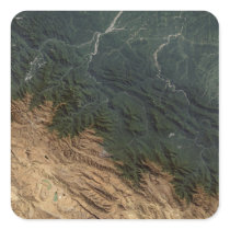 Andes Mountains Square Stickers