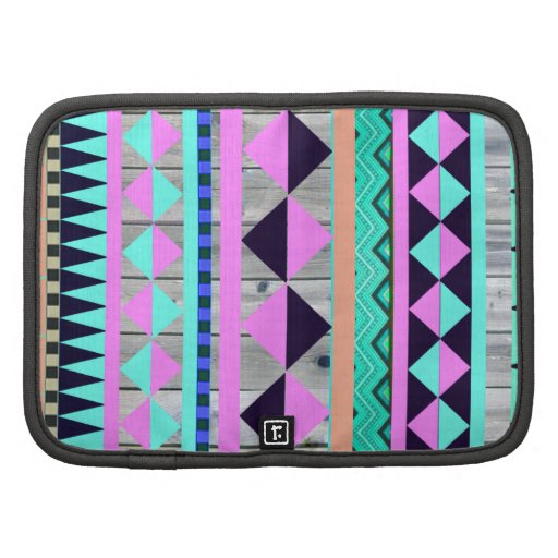 Andes Teal & Pink Pastel Abstract Aztec Planner