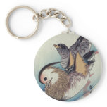 Ando Hiroshige Mandarin Ducks Color Woodcut Key Chains