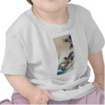Ando Hiroshige Mandarin Ducks Color Woodcut Tee Shirt