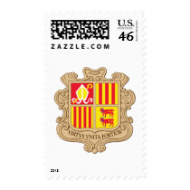 Andorra coat of arm postage