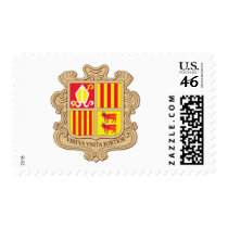 Andorra coat of arm postage