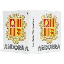 Andorra Coat of Arms 3 Ring Binders