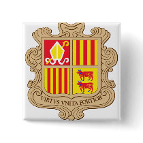 Andorra Coat of Arms detail Button
