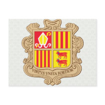 Andorra Coat of Arms detail Postcards