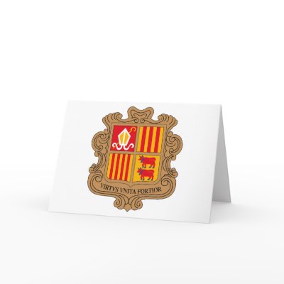 Andorra Coat of Arms Greeting Card by FlagTshirts