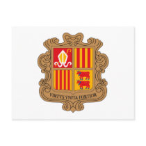 Andorra Coat of Arms Postcard postcards