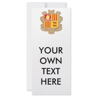 Andorra Coat of Arms Full Color Rack Card by flagshirts