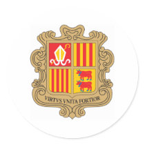 Andorra Coat Of Arms stickers by teyes143 Andorra Coat Of Arms stickers