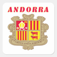 ANDORRA Coat Of Arms Stickers