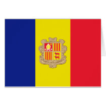 Andorra flag greeting cards