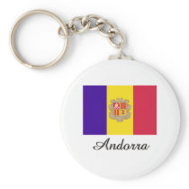 Andorra Flag Design Keychain